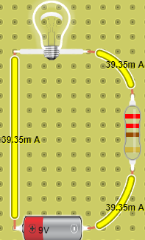 circuito 220 ohm y 9 v