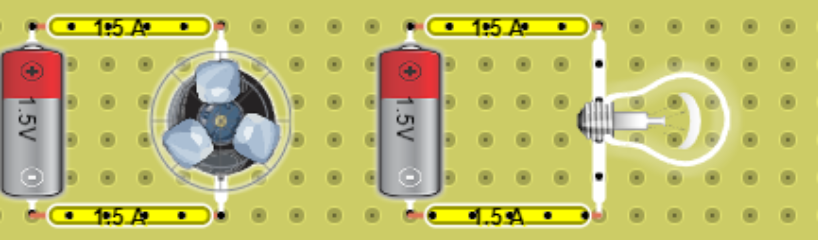 Light bulb and fan circuit