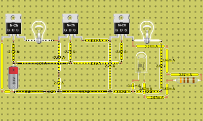 CIRCUITO CON TRANSISTORES GDS