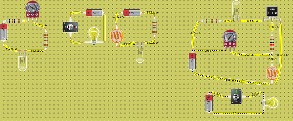 potenciòmetre, LDR, transistor