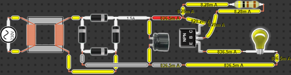 AC to DC to power light bulb