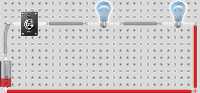 CIRCUITO SERIE ABIERTO 4V / 2LAMP BLUE
