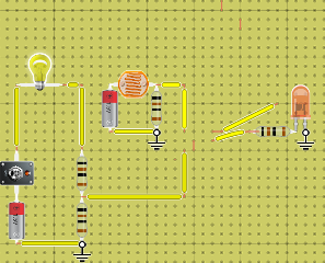 Dark activated switch circuit 