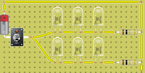 Helmet glow circuit