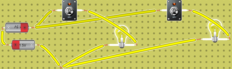 Circuito paralelo de dos interruptores