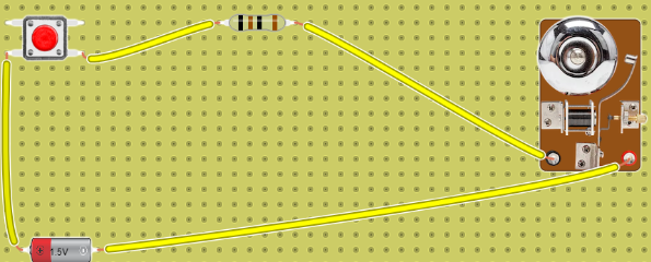 ejemplo 7 pc 05 circuito con plusador timpre y una resistensia