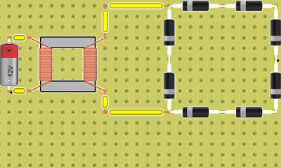 CIRCUITO CON DIODO Y TRANSFORMADOR
