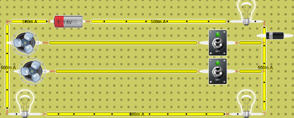 	Circuito en paralelo  con una ampolleta Ventilador. 