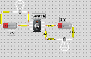 switches y bombillos
