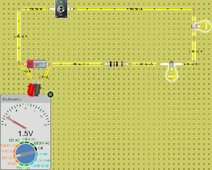 circuito electrico en serie con multimetro