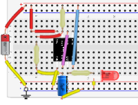 555 Timer Astable Mode in Breadboard