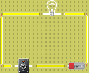 żarówka i bateria 1,5V