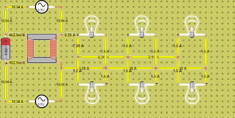 circuito con un transformador 