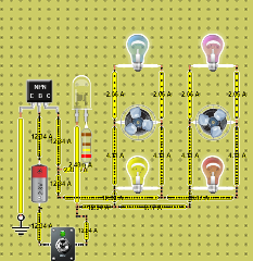 Circuito con un transistor NPN