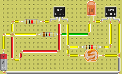 Detector de humedad con transistores