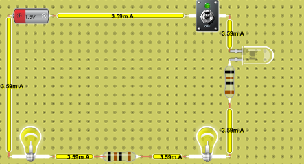 Circuito eléctrico en serie (ABIERTO).