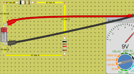 CIRCUITO EN SERIE - MEDICION DE VOLTAJE DE LA FUENTE 