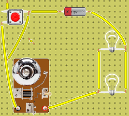 ejemplo 1 pc16 circuito con timbre en serie con dos ampolletas en paralelo