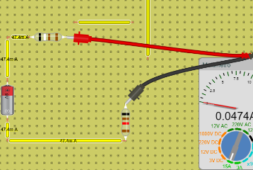 CIRCUITO EN SERIE - MEDICION DE AMPERAJE DEL CIRCUITO