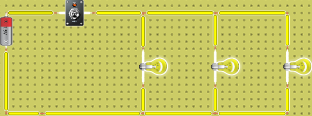 Circuito electrico en paralelo abierto