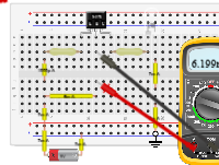 BJT Circuit in Breadboard
