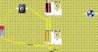capacitor, LED, diode, relay oscillator