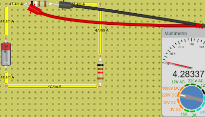 CIRCUITO EN SERIE - MEDICION DE VOLTAJE R1