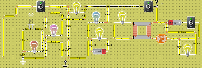 Circuito con led,bombillas y sensor LDR