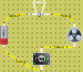 circuito bombilla y ventilador 