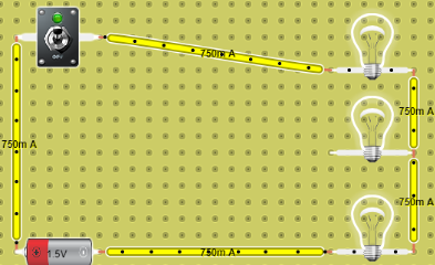 ejemplo 6 pc 05 circuito con plusador y tres lamparas