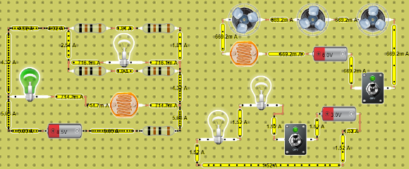 CIRCUITO CON SENSOR LDR Y RESITENCIAS