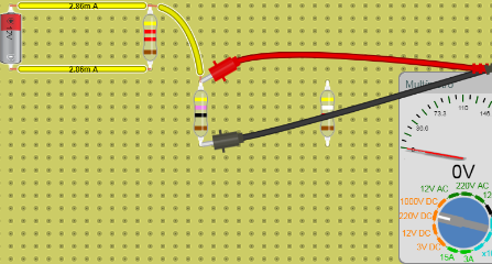 prueba con resistencias con el multimetro 