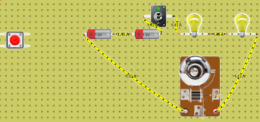 ejemplo 3 pc1 circuito con un timbre en serie 2 ampolletas en paralelo