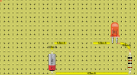 Circuito con un interruptor para encender un LED