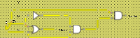 STD 2 schematic circuit with logic gates 