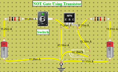 NOT Gate Using Transistor