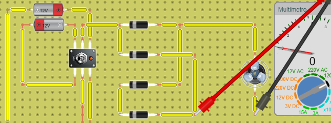 circuito eléctrico + multimetro