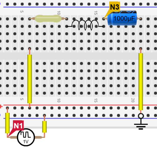 RLC Circuit Design in Breadboard