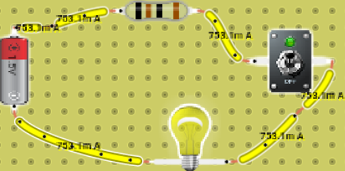 Circuito en serie con bombilla, act 1