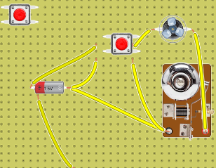 ejemplo 12 circuito con un timbre un interruptor yun motor