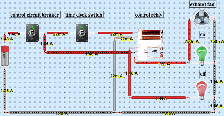 Bathroom exhaust fan control circuit 