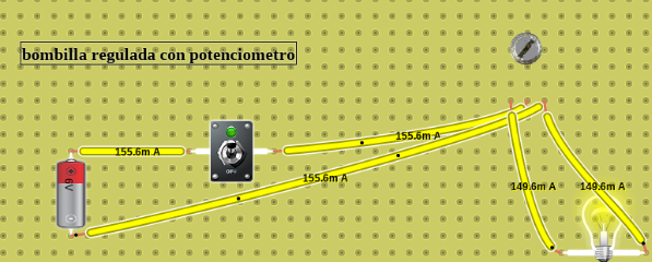 bombilla regulada con potenciómetro