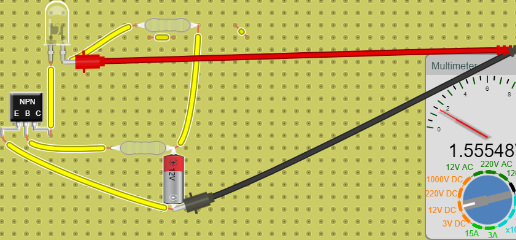 test NPN transistor