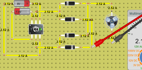 circuito con multimetro